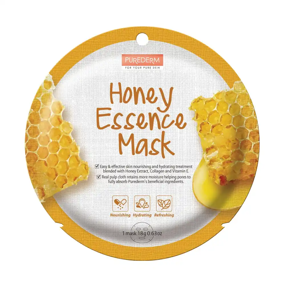 بيورديرم قناع الكولاجين بالعسل 1 قناع Purederm Honey Collagen Mask1 بيورديرم قناع الكولاجين بالعسل 1 قناع Purederm Honey Collagen Mask