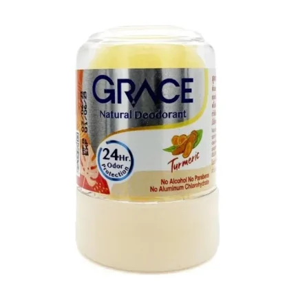 جريس مزيل عرق طبيعي بالكركم بدون رائحة او عطر 70جم Grace Turmeric Crystal Deodorant