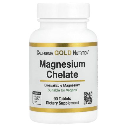 كاليفورنيا غولد نيوتريشن‏ خلابة المغنيسيوم المعززة بالكالسيوم 90 قرص California Gold Nutrition Magnesium Chelate