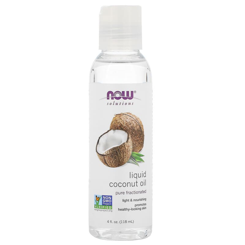 12 (2) زيت جوز الهند السائل ناو 118مل NOW Foods Solutions Liquid Coconut Oil