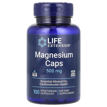 لايف إكستانشن‏ كبسولات مغنيسيوم 500 ملجم 100 كبسولة نباتية Life Extension Magnesium Caps