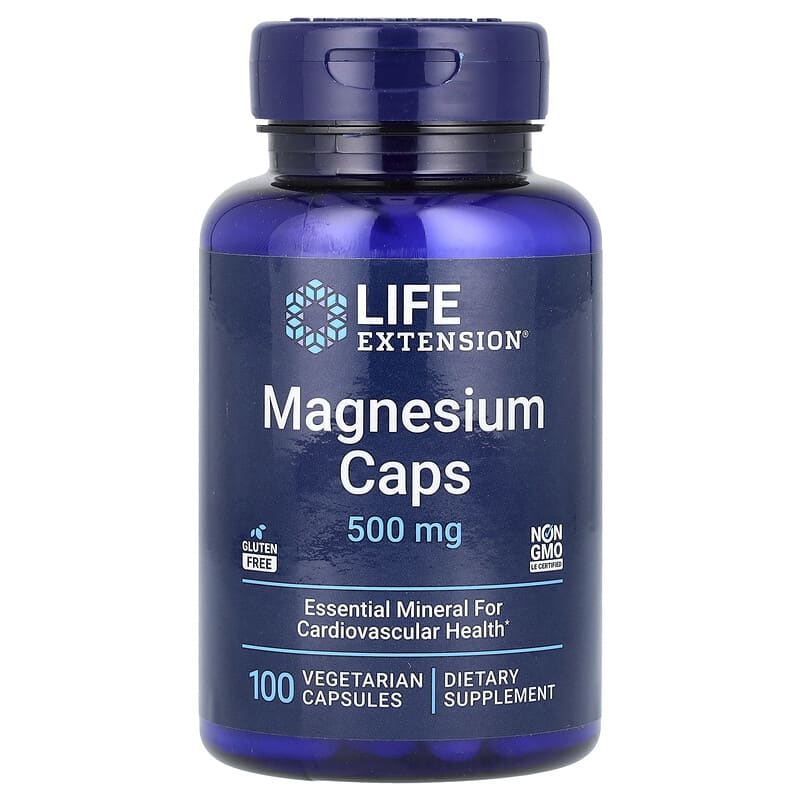 196 لايف إكستانشن كبسولات مغنيسيوم 500 ملجم 100 كبسولة نباتية Life Extension Magnesium Caps