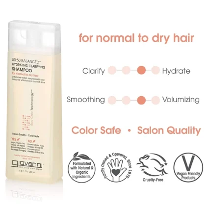 جيوفاني شامبو 50:50 المرطب والمنقي للشعر Giovanni 50:50 Balanced Hydrating Clarifying Shampoo