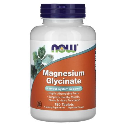 ناو فودز‏ جليسينات المغنيسيوم 180 قرص (100 ملجم لكل قرص) Now Magnesium Glycinate