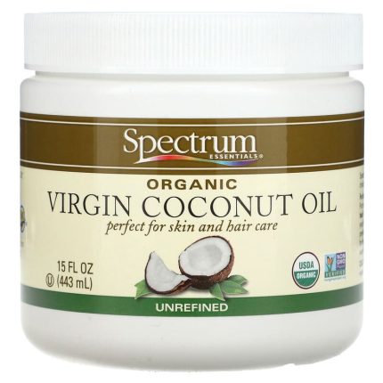 سبيكتروم إسانشلز‏ زيت جوز الهند العضوي غير المكرر 443مل Spectrum Essentials Organic Unrefined Virgin Coconut Oil