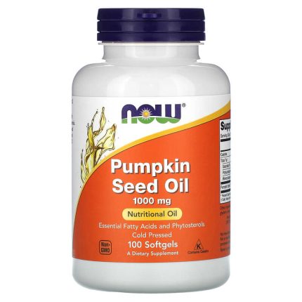 ناو فودز زيت بذور اليقطين 1000 مجم - 100 كبسولة هلامية NOW Foods Pumpkin Seed Oil