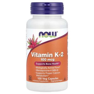 ناو فودز فيتامين ك2 -100 ميكروغرام -100 كبسولة نباتية Now Foods Vitamin K2