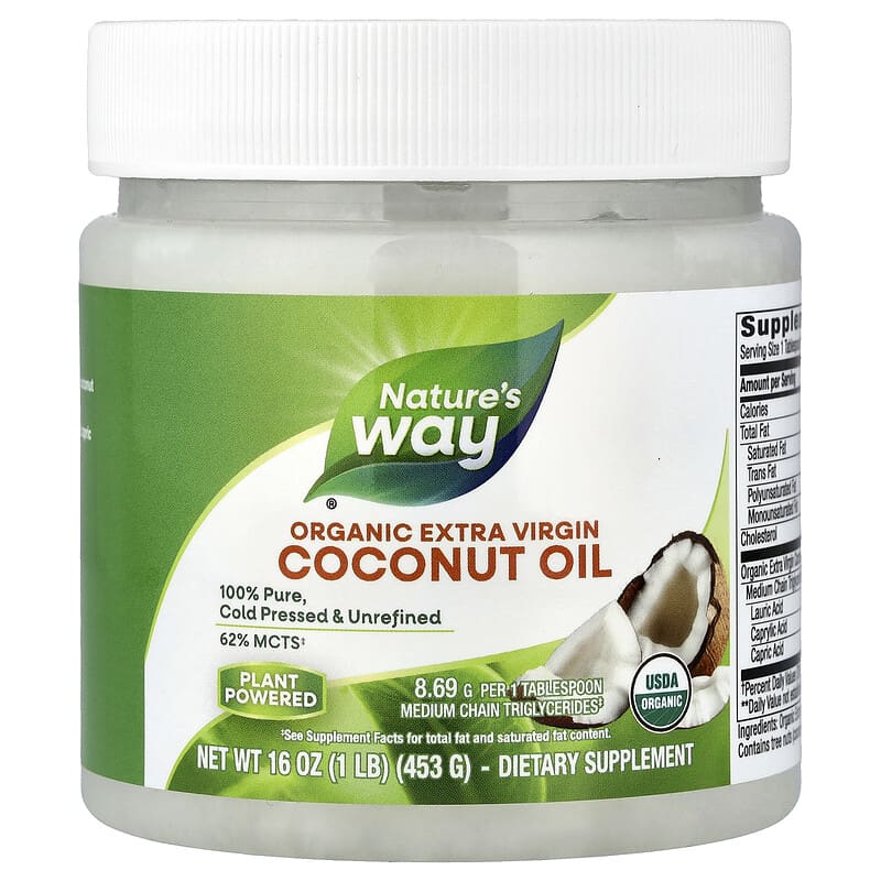 79 ناتشرز واي زيت جوز الهند البكر الممتاز العضوي 453جم Nature's Way, Organic Extra Virgin Coconut Oil