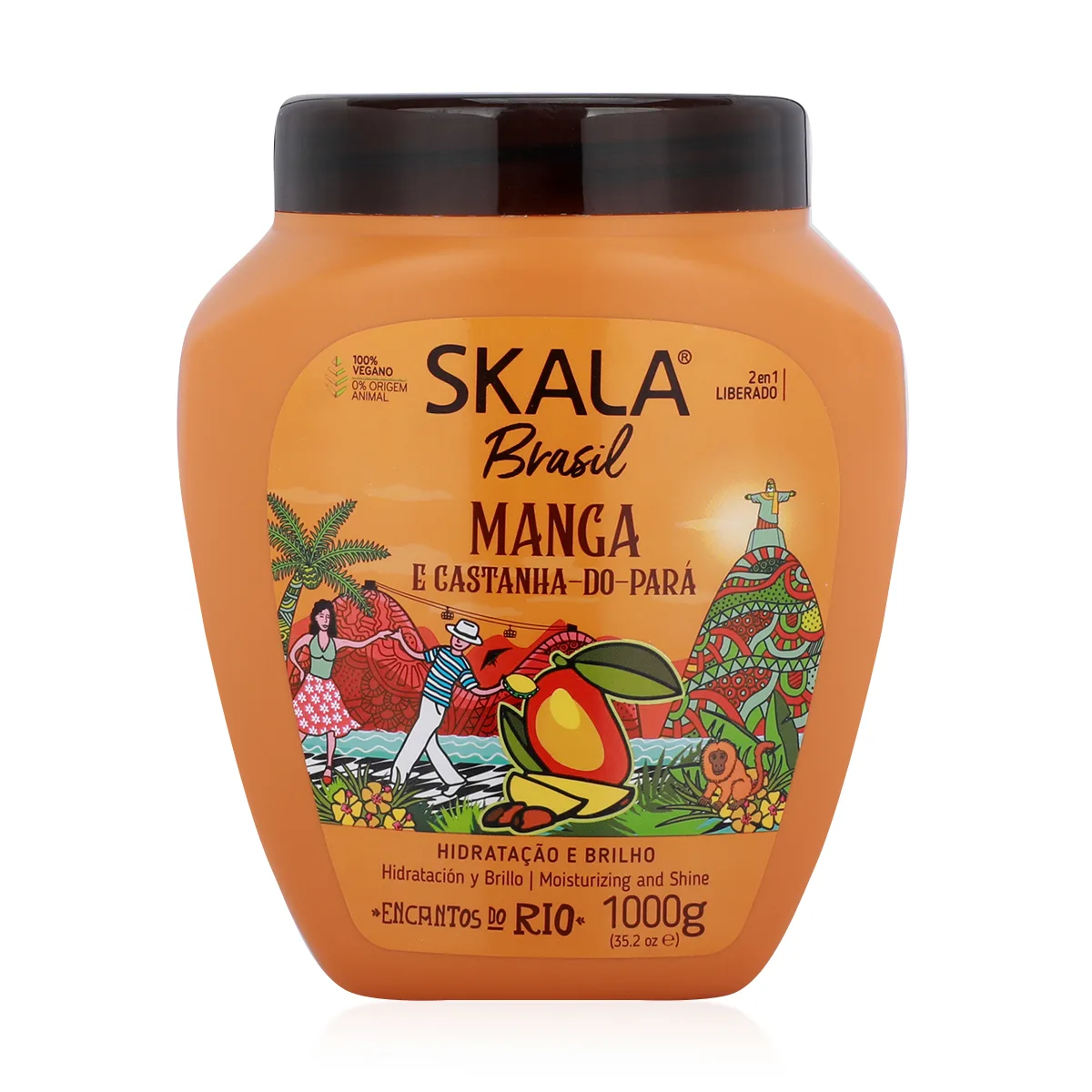 سكالا اكسبرت كريم بخلاصة المانجا وزبدة الشيا والجوز 1000جم SKALA Brasil Mango Hair Treatment Cream