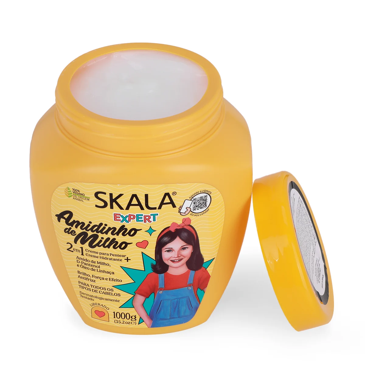 سكالا اكسبرت كريم أميدينهو دي ميلهو لترطيب الشعر 1000جم SKALA Expert 2 in 1 Corn Starch Kids Hair Treatment Cream