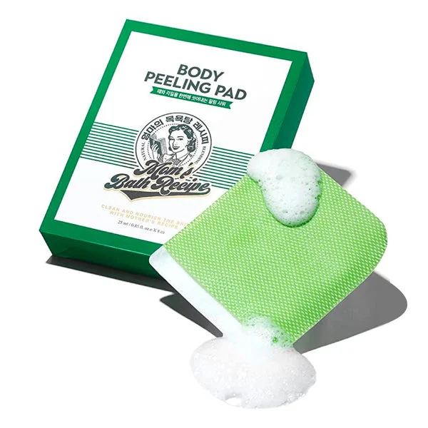 مومز باث ليفة تقشير الجسم لون أخضر قطعة واحدة Mom’S Bath Recipe Body Peeling Pad
