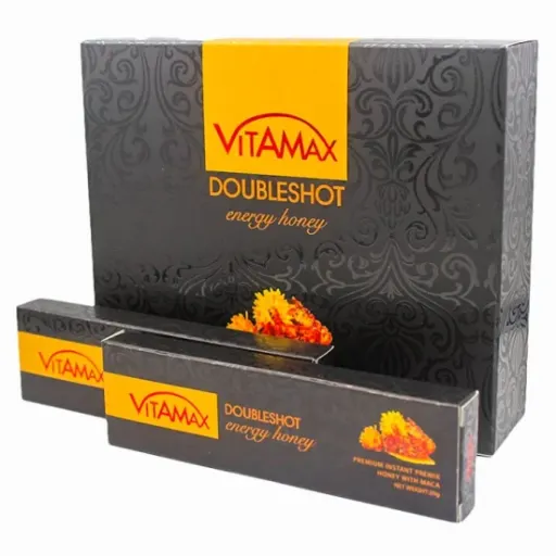 عسل فيتاماكس دبل شوت 10 ظرف × 20جم VITAMAX DOUBLESHOOT Energy Honey With Maca For Power عسل فيتاماكس دبل شوت 10 ظرف × 20جم VITAMAX DOUBLESHOOT Energy Honey With Maca For Power