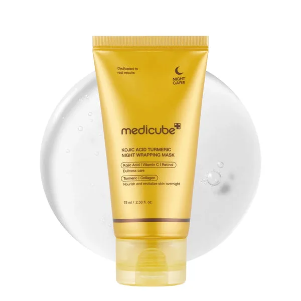 ميديكوب ماسك التفتيح الليلي بالكوجيك أسيد والكركم 75مل Medicube Kojic Acid Turmeric Night Wrapping Mask