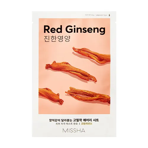 ميشا قناع ورقي بالجينسنج لتغذية البشرة الباهتة 19جم Missha Airy Fit Sheet Mask Red Ginseng