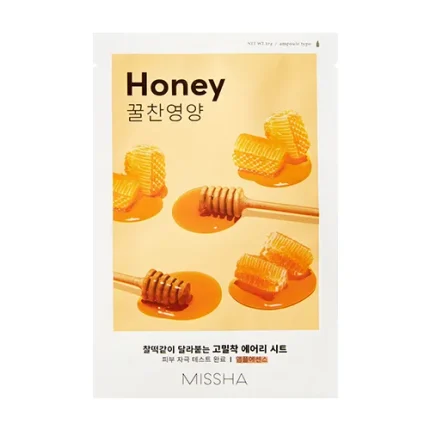 ميشا قناع ورقي بالعسل لترطيب البشرة الجافة 19جم Missha Airy Fit Sheet Mask Honey