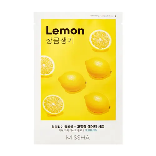 ميشا قناع ورقي بالليمون لإشراقة البشرة 19جم Missha Airy Fit Sheet Mask Lemon