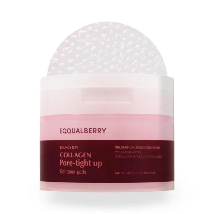 تونر جل كولاجين إيكوال بيري لشد وتقليل مظهر المسام 60 وسادة