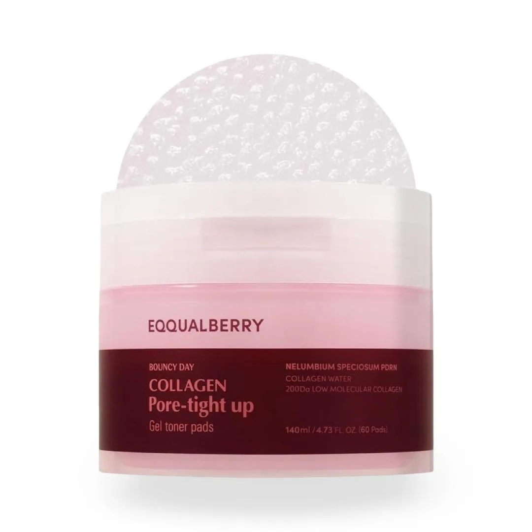 تونر جل كولاجين إيكوال بيري لشد وتقليل مظهر المسام 60 وسادة