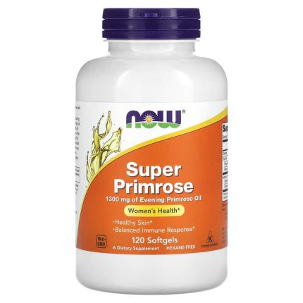 مكمل NOW Super Primrose بتركيز 1300ملجم لدعم هرمونات المرأه 120كبسولة
