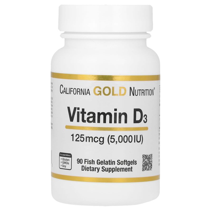 فيتامين د3 من كاليفورنيا جولد نيوترشن California Gold Nutrition Vitamin D3 125 mcg (5,000 IU) – 360 Softgels