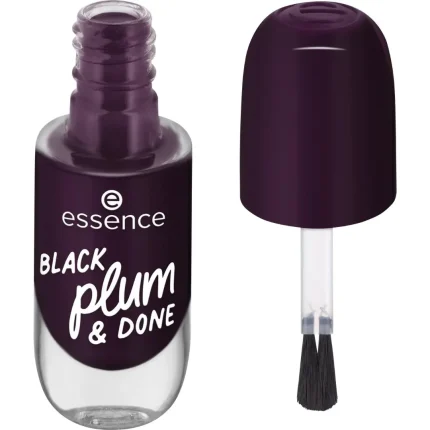 طلاء أظافر جل من ايسنس 84 Essence Gel Nail Colour - 84 BLACK plum & DONE