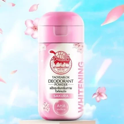 تاويابلوك مزيل عرق بودرة مبيض بالزهرة اليابانية ساكورا 22جم Taoyeablok Deodorant Powder Whitening Sakura