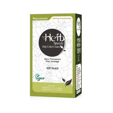 هيرب سبيدي كريم صبغة الشعر اسود ناعم Herb Speedy Hair Color Cream Soft Black