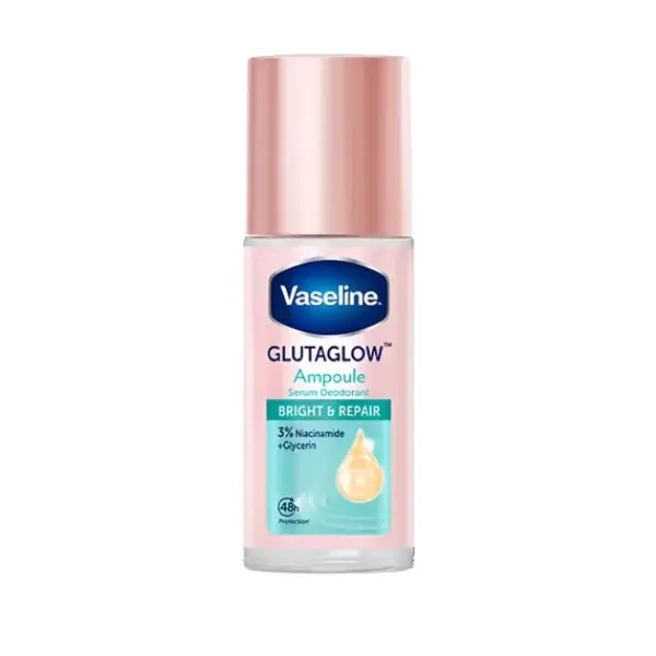 فازلين سيروم مزيل عرق رول اون جلوتا جلو برايت اند ريباير 45مل Vaseline Roll-On Gluta Glow Bright & Repair Serum Deodorant فازلين سيروم مزيل عرق رول اون جلوتا جلو برايت اند ريباير 45مل Vaseline Roll-On Gluta Glow Bright & Repair Serum Deodorant