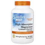 مغنيسيوم دكتورز بست 200 ملجم 240 قرص | دعم العضلات والأعصاب Doctor’s Best High Absorption Magnesium