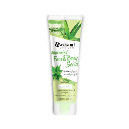 واشامي مقشر الوجه والجسم الوفيرا 100مل WASHAMI Aloe Vera Whitening Face & Body Scrub