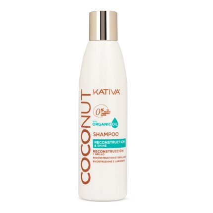 كاتيفا جوز الهند شامبو إعادة البناء واللمعان 250مل Kativa Coconut Reconstruction & Shine Shampoo