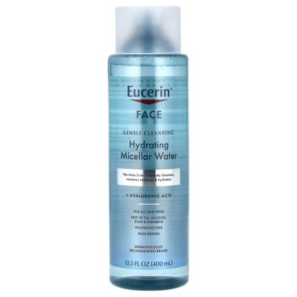 ماء ميسيلار يوسرين مزيل مكياج مرطب للبشرة الحساسة 400مل Eucerin Face Gentle Cleansing Hydrating Micellar