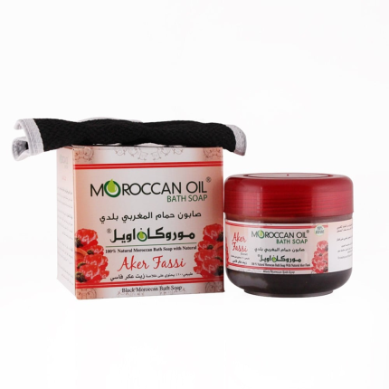 موروكان اويل صابون حمام مغربى خلاصة العكر الفارسي 250 مل + ليفه Moroccan Oil Persian Aker Moroccan Soap 250ml + Loofah