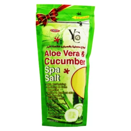 واي سي ملح سبا بالألوفيرا والخيار للعناية وترطيب البشرة 300جم Spa Aloe Vera & Cucumber Salt
