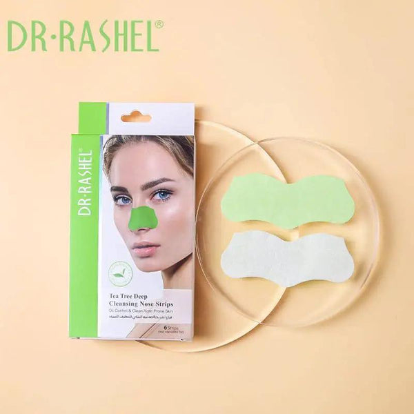 دكتور راشيل قناع انف بخلاصة نبتة الشاي للتنظيف 6 قطع Dr. Rashel Tea Tree Deep Cleansing Nose Strips