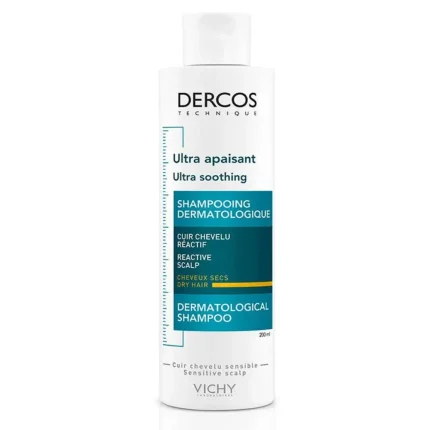 شامبو فيشي ديركوس المهدئ فائق اللطف للشعر الجاف 200مل Vichy Dercos Ultra-Soothing Shampoo Dry Hair