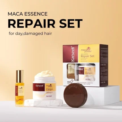 كارسيل مجموعة زيت وماسك للعناية بالشعر بخلاصة الماكا - 2 قطع Karseell Maca Essence Repair Collagen Hair Mask and Oil