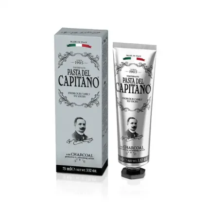 معجون أسنان باستا ديل كابيتانو 1905 بالفحم الأسود 75مل Pasta Del Capitano 1905 Carbone Charcoal
