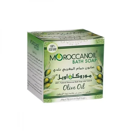 موروكان اويل صابون حمام مغربى خلاصة زيت الزيتون 250مل + ليفة – Moroccan Oil Bath Soap olive oil 250ml