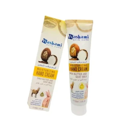 واشامي كريم مرطب لليدين زبدة الشيا وحليب الماعز 120مل WASHAMI Hand Cream with Shea Butter & Goat Milk 