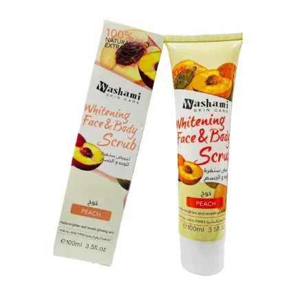 واشامي مقشر الوجه والجسم خوخ 100مل WASHAMI Peach Whitening Face & Body Scrub