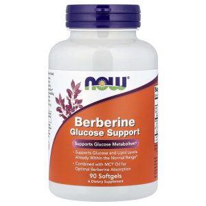 ناو فودز بربرين لدعم سكر الدم ‏90 كبسولة NOW Foods Berberine Glucose Support