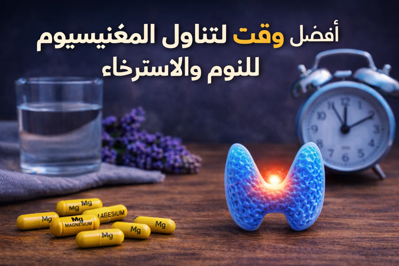 أفضل وقت لتناول المغنيسيوم للنوم والاسترخاء مكمل المغنيسيوم لدعم الجهاز العصبي