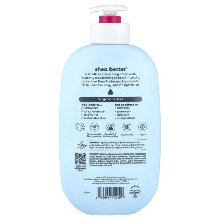 EOS Shea Better 24H Moisture Body Lotion Fragrance-Free 473ml إيوس لوشن الجسم زبدة الشيا بدون عطر ترطيب 24 ساعة 473مل