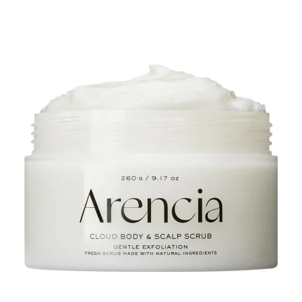 ARENCIA Fresh Cloud Body & Scalp Scrub White Tea & Neroli أرينسيا مقشر الجسم وفروة الرأس بالشاي الأبيض وزهر البرتقال فريش كلاود 260جم