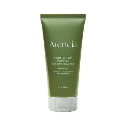 ARENCIA Green Tea + LHA Deep Pore Rice Cake Cleanser أرينسيا غسول الأرز بالشاي الأخضر و LHA لتنظيف المسام العميق 150جم