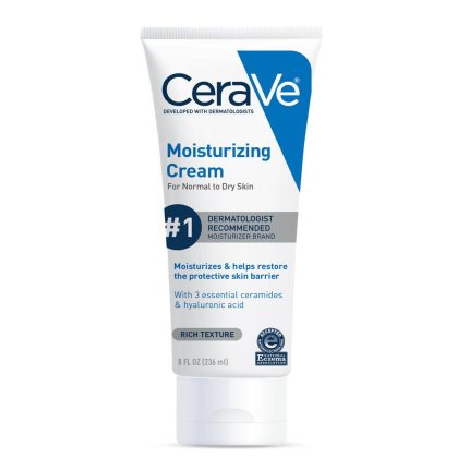 CeraVe Moisturizing Cream for Face and Body كريم سيرافي مرطب للوجه والجسم للبشرة العادية إلى الجافة 236مل
