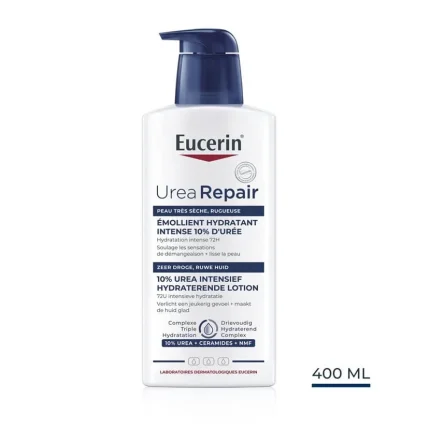 Eucerin UreaRepair PLUS 10% Urea Lotion لوشن يوسرين يوريا ريبير بلس 10% لترطيب البشرة الجافة جدًا 400مل