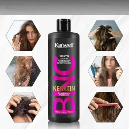 Karseell BNC Keratin Hair Straightening Treatment كارسيل علاج الكيراتين BNC لفرد الشعر وإصلاحه وتنعيمه 500مل