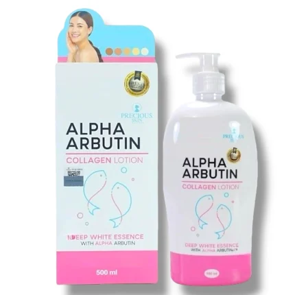 لوشن ألفا أربوتين 3 مع الكولاجين بريشيوس سكين 500مل Precious Skin, Alpha Arbutin 3+ Collagen Lotion 500ml